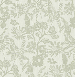 Jacaranda Sage Tropical Trail Wallpaper by A-Street Prints