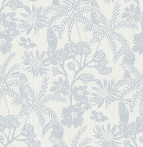 Jacaranda Light Blue Tropical Trail Wallpaper by A-Street Prints
