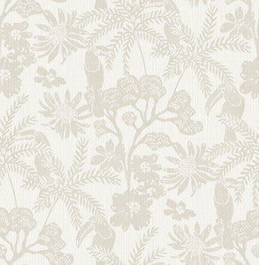 Jacaranda Taupe Tropical Trail Wallpaper by A-Street Prints