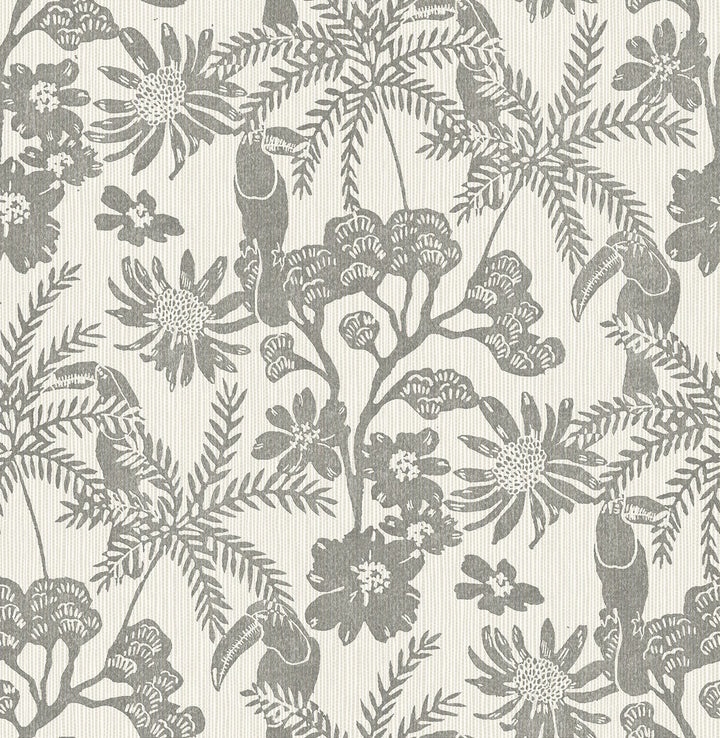 Jacaranda Stone Tropical Trail Wallpaper by A-Street Prints Harmony Covers about 56.4 square feet 20.5-in by 33-ft long roll Unpasted 20.86 - Fabric Carolina -