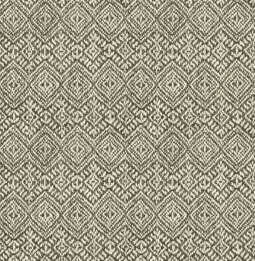 Gallivant Black Woven Geometric Wallpaper by A-Street Prints Designer