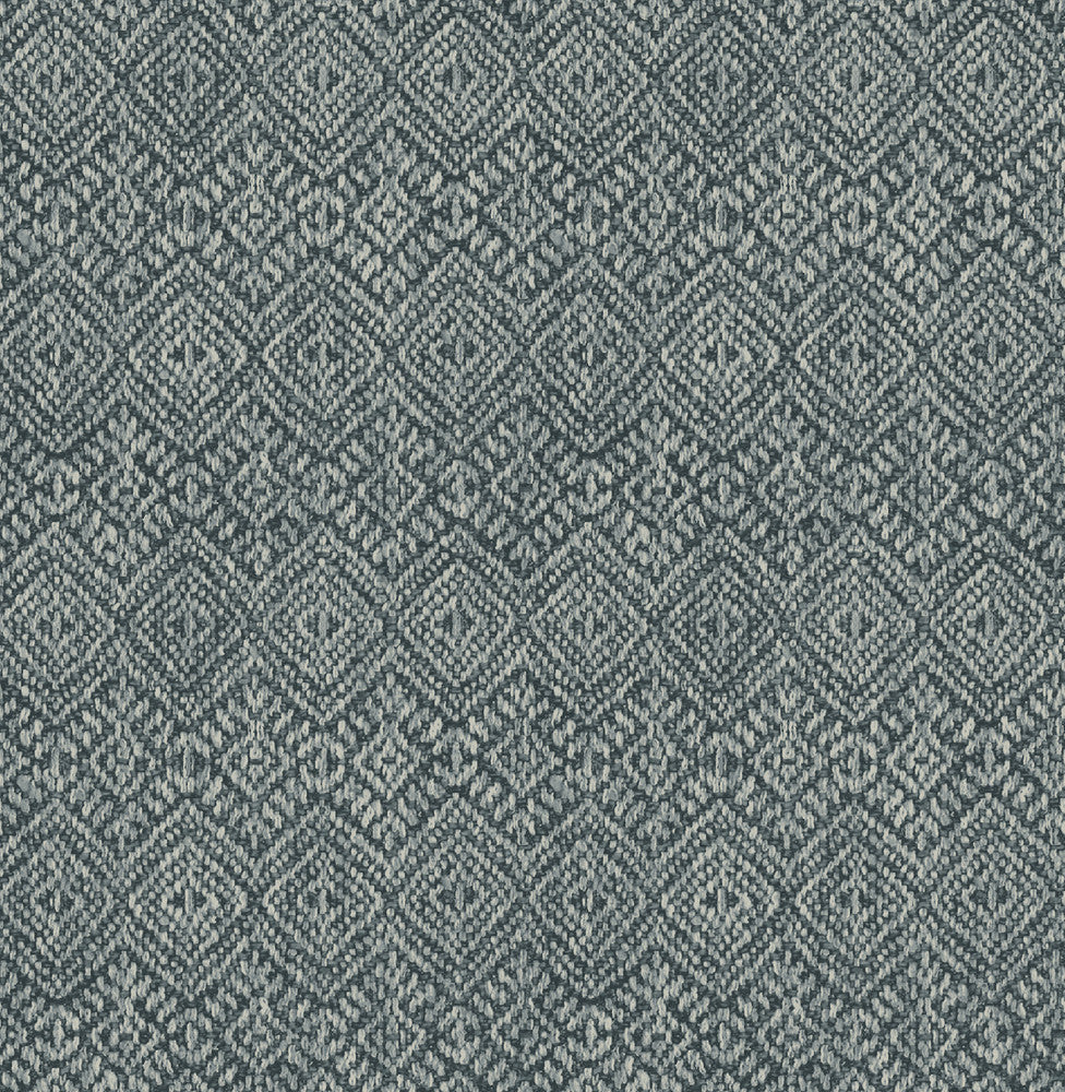 Gallivant Indigo Woven Geometric Wallpaper by A-Street Prints Harmony Covers about 56.4 square feet 20.5-in by 33-ft long roll Unpasted 10.4 - Fabric Carolina -