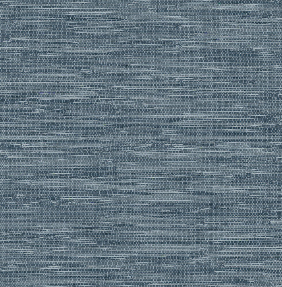 Exhale Indigo Woven Faux Grasscloth Wallpaper by A-Street Prints Harmony Covers about 56.4 square feet 20.5-in by 33-ft long roll Unpasted 0 - Fabric Carolina -