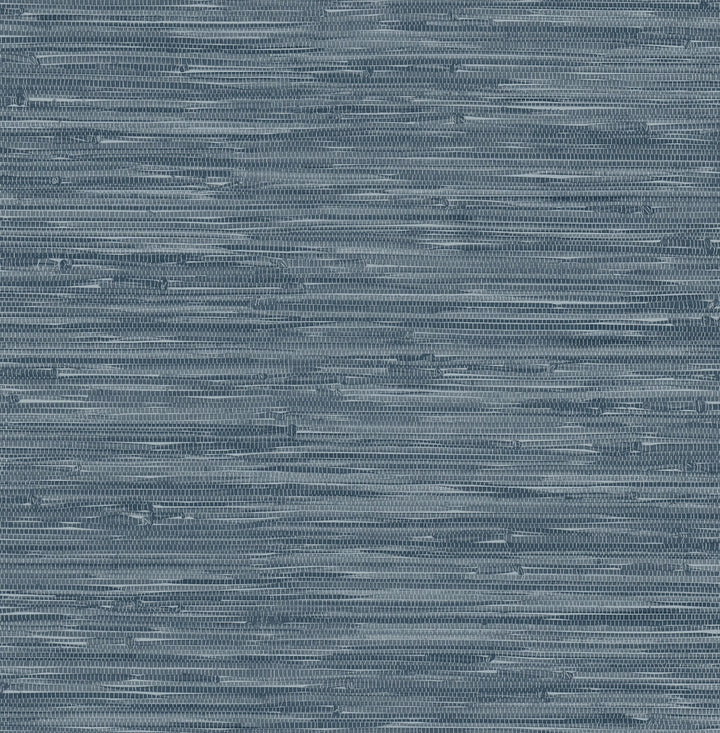 Exhale Indigo Woven Faux Grasscloth Wallpaper by A-Street Prints Harmony Covers about 56.4 square feet 20.5-in by 33-ft long roll Unpasted 0 - Fabric Carolina -