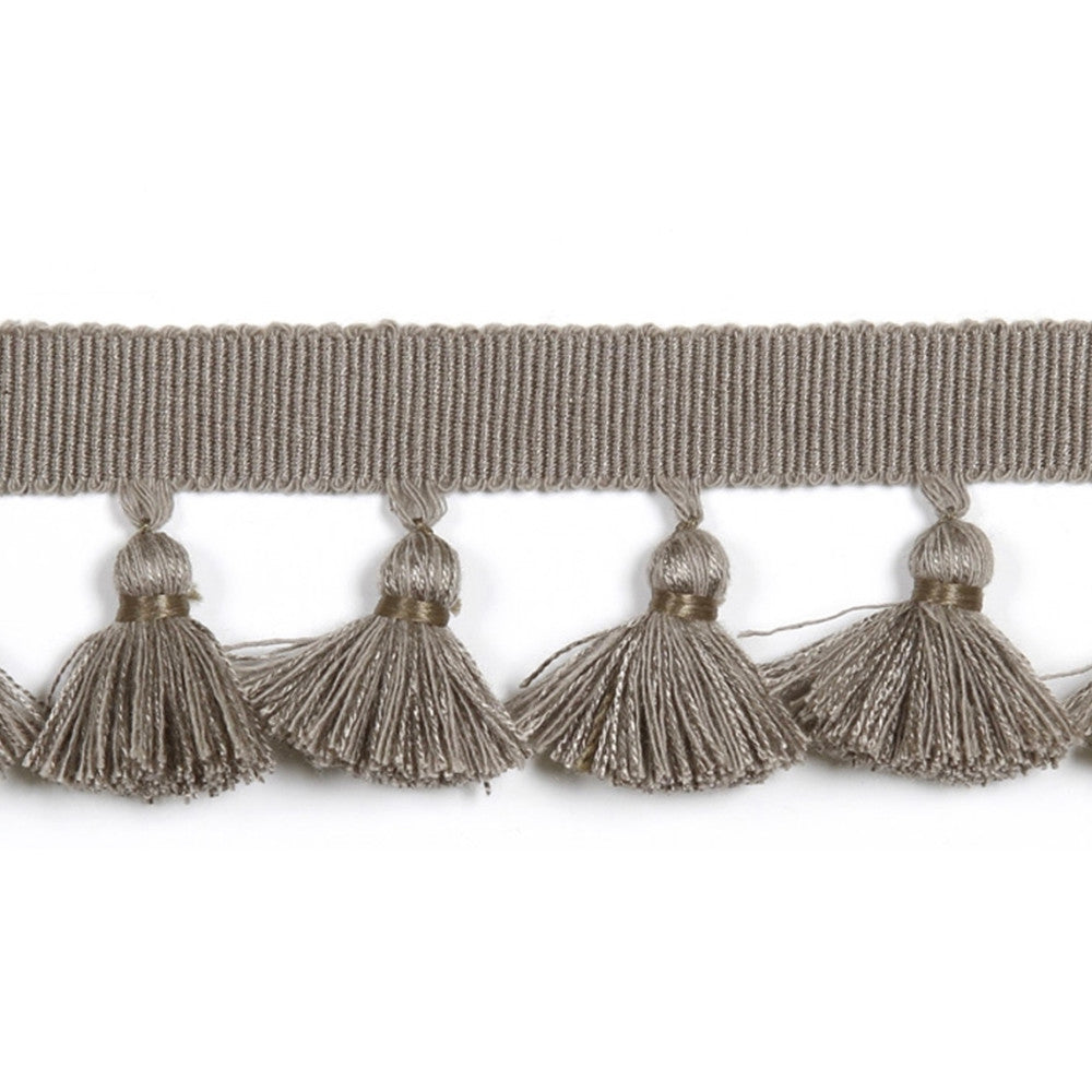 Hellenic Key Tassel Fringe Slate by Europatex Fabric Hellenic 47% Fibranne, 44% Cotton, 9% Polyester 1.75 inches - Fabric Carolina -