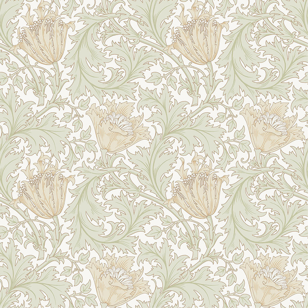 Anemone Light Green Floral Trail Wallpaper by A-Street Prints Hidden Treasures Covers about 57.5 square feet 20.9-in by 33-ft long roll Unpasted 10.4 - Fabric Carolina -