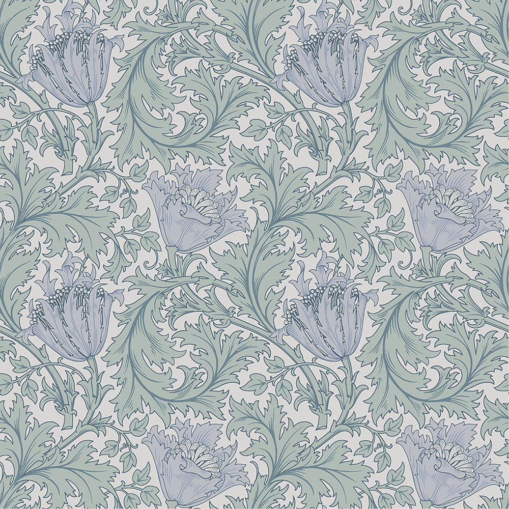 Anemone Blue Floral Trail Wallpaper by A-Street Prints Hidden Treasures Covers about 57.5 square feet 20.9-in by 33-ft long roll Unpasted 10.4 - Fabric Carolina -