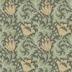 Anemone Moss Floral Trail Wallpaper by A-Street Prints