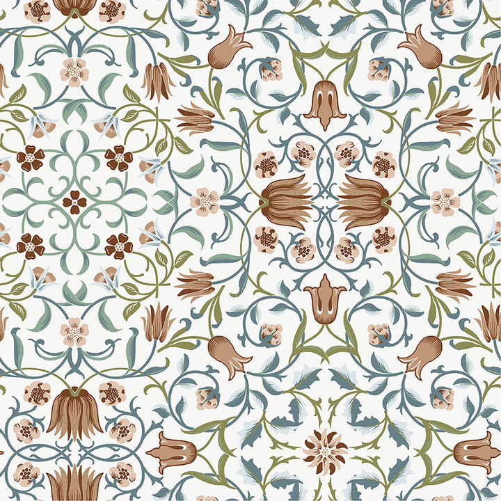 No 1 Holland Park Red Floral Wallpaper by A-Street Prints Hidden Treasures Covers about 57.5 square feet 20.9-in by 33-ft long roll Unpasted 20.9 - Fabric Carolina -