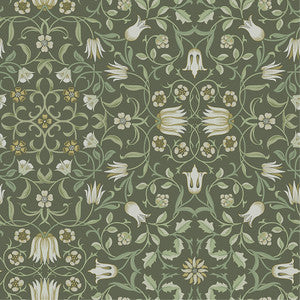 No 1 Holland Park Green Floral Wallpaper by A-Street Prints