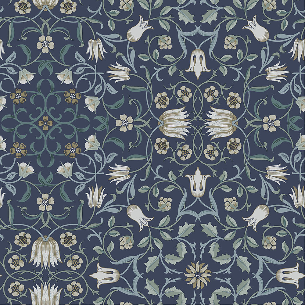 No 1 Holland Park Blue Floral Wallpaper by A-Street Prints Hidden Treasures Covers about 57.5 square feet 20.9-in by 33-ft long roll Unpasted 20.9 - Fabric Carolina -