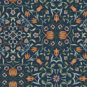 No 1 Holland Park Dark Blue Floral Wallpaper by A-Street Prints