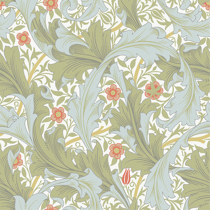 Granville Olive Leafy Vine Wallpaper by A-Street Prints Hidden Treasures Covers about 57.5 square feet 20.9-in by 33-ft long roll Unpasted 20.9 - Fabric Carolina -