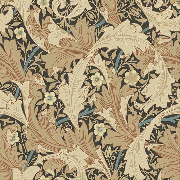 Granville Apricot Leafy Vine Wallpaper by A-Street Prints Hidden Treasures Covers about 57.5 square feet 20.9-in by 33-ft long roll Unpasted 20.9 - Fabric Carolina -