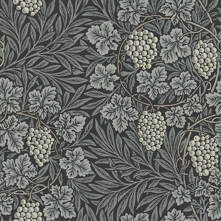 Vine Denim Woodland Fruits Wallpaper by A-Street Prints Hidden Treasures Covers about 57.5 square feet 20.9-in by 33-ft long roll Unpasted 20.9 - Fabric Carolina -