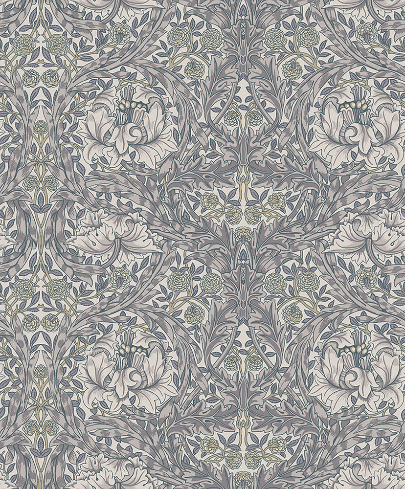 African Marigold Grey Floral Wallpaper by A-Street Prints Hidden Treasures Covers about 57.5 square feet 20.9-in by 33-ft long roll Unpasted 12.6 - Fabric Carolina -