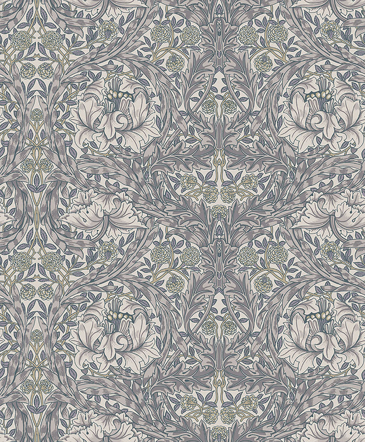 African Marigold Grey Floral Wallpaper by A-Street Prints Hidden Treasures Covers about 57.5 square feet 20.9-in by 33-ft long roll Unpasted 12.6 - Fabric Carolina -