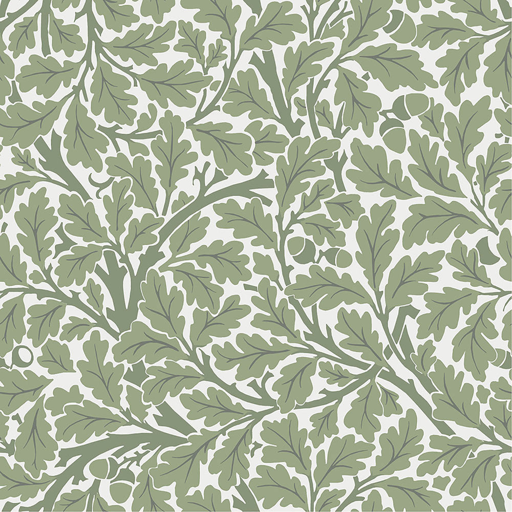 Oak Tree Green Leaf Wallpaper by A-Street Prints Hidden Treasures Covers about 57.5 square feet 20.9-in by 33-ft long roll Unpasted 20.9 - Fabric Carolina -