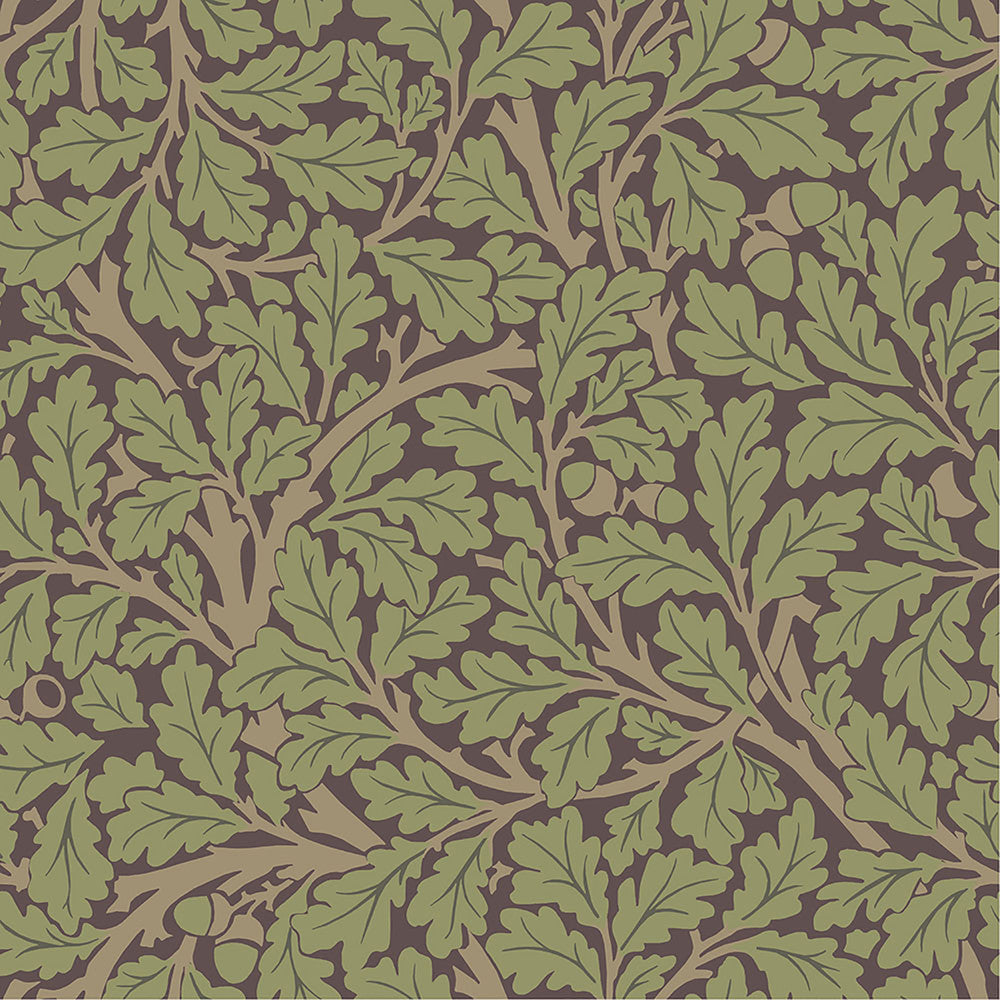 Oak Tree Plum Leaf Wallpaper by A-Street Prints Hidden Treasures Covers about 57.5 square feet 20.9-in by 33-ft long roll Unpasted 20.9 - Fabric Carolina -