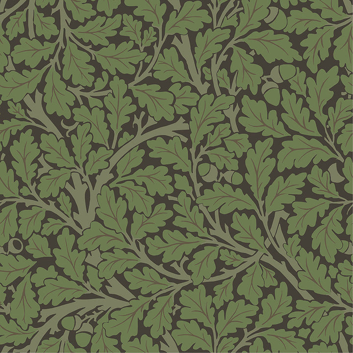 Oak Tree Black Leaf Wallpaper by A-Street Prints Hidden Treasures Covers about 57.5 square feet 20.9-in by 33-ft long roll Unpasted 20.9 - Fabric Carolina -