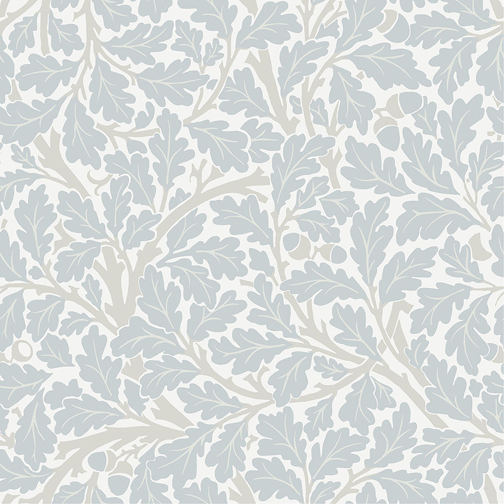 Oak Tree Sky Blue Leaf Wallpaper by A-Street Prints Hidden Treasures Covers about 57.5 square feet 20.9-in by 33-ft long roll Unpasted 20.9 - Fabric Carolina -