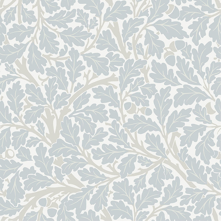 Oak Tree Sky Blue Leaf Wallpaper by A-Street Prints Hidden Treasures Covers about 57.5 square feet 20.9-in by 33-ft long roll Unpasted 20.9 - Fabric Carolina -
