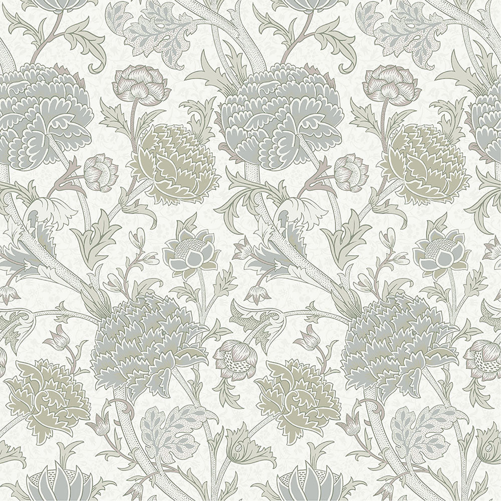 Cray Light Green Floral Trail Wallpaper by A-Street Prints Hidden Treasures Covers about 57.5 square feet 20.9-in by 33-ft long roll Unpasted 20.9 - Fabric Carolina -