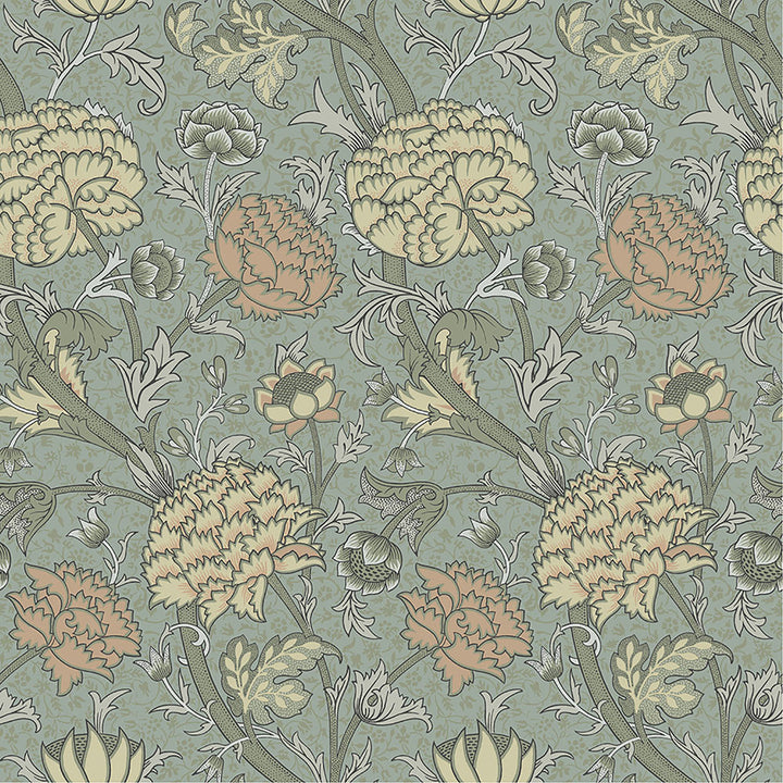 Cray Light Blue Floral Trail Wallpaper by A-Street Prints Hidden Treasures Covers about 57.5 square feet 20.9-in by 33-ft long roll Unpasted 20.9 - Fabric Carolina -