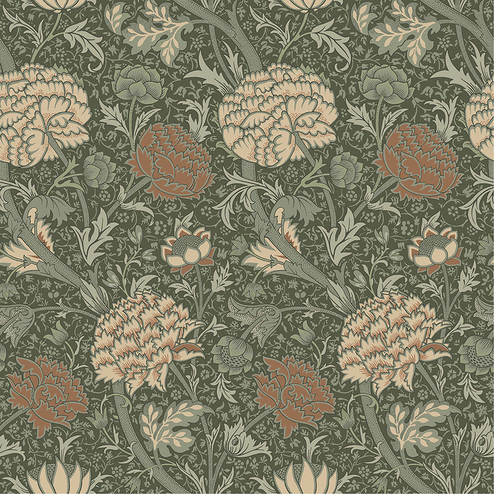 Cray Sea Green Floral Trail Wallpaper by A-Street Prints Hidden Treasures Covers about 57.5 square feet 20.9-in by 33-ft long roll Unpasted 20.9 - Fabric Carolina -