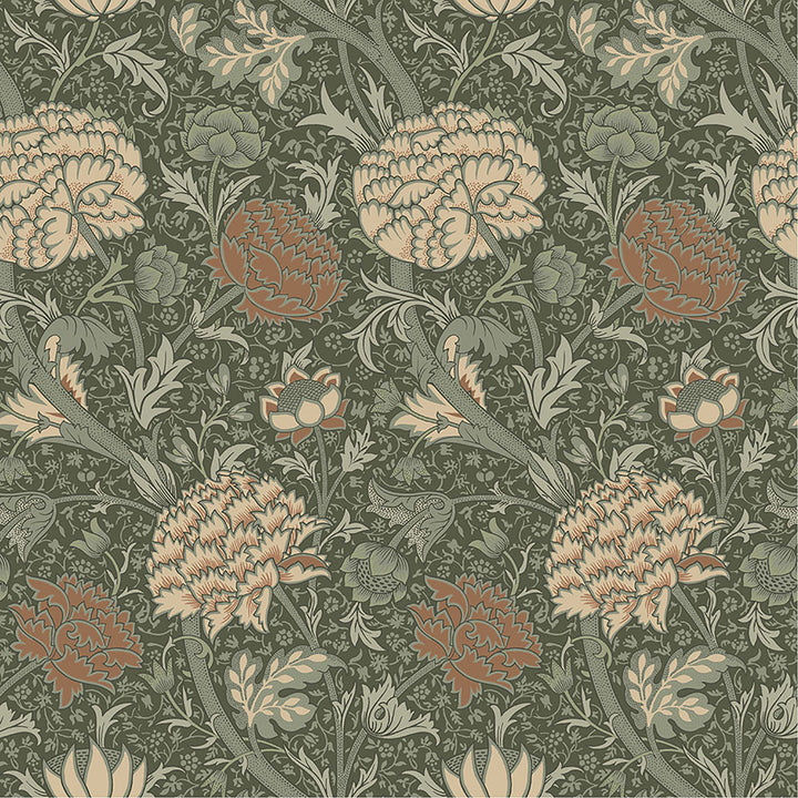 Cray Sea Green Floral Trail Wallpaper by A-Street Prints Hidden Treasures Covers about 57.5 square feet 20.9-in by 33-ft long roll Unpasted 20.9 - Fabric Carolina -