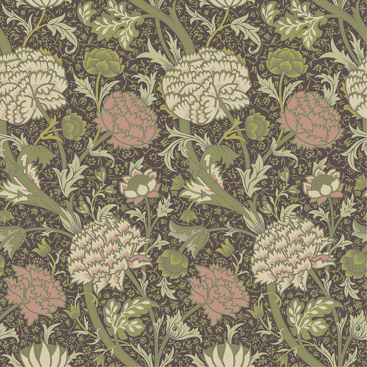 Cray Plum Floral Trail Wallpaper by A-Street Prints Hidden Treasures Covers about 57.5 square feet 20.9-in by 33-ft long roll Unpasted 20.9 - Fabric Carolina -
