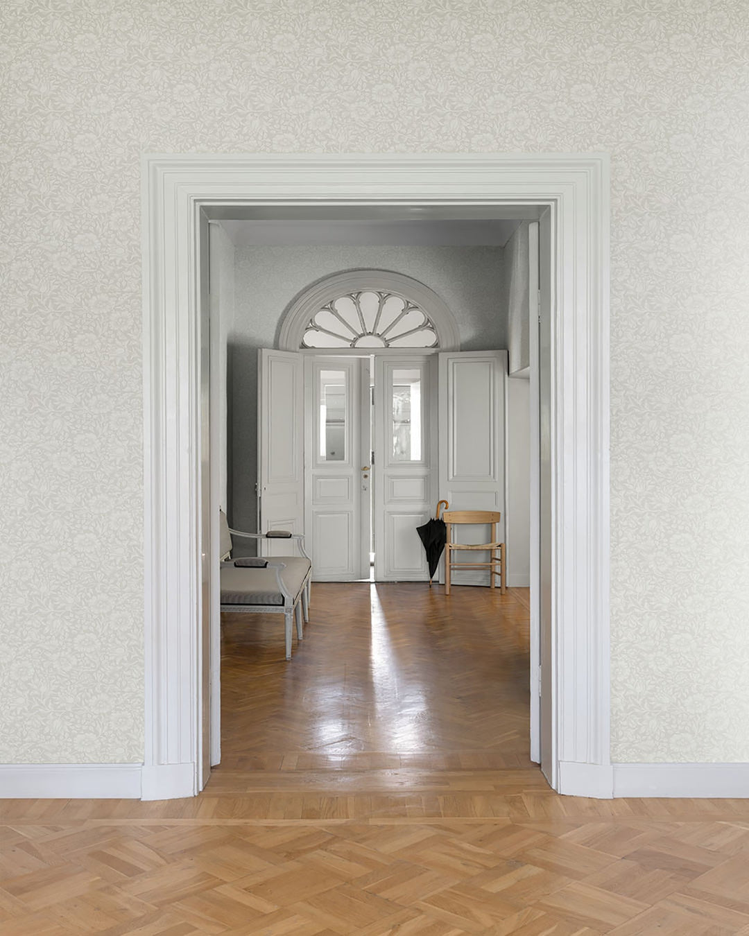 Mallow Dove Floral Vine Wallpaper by A-Street Prints Designer
