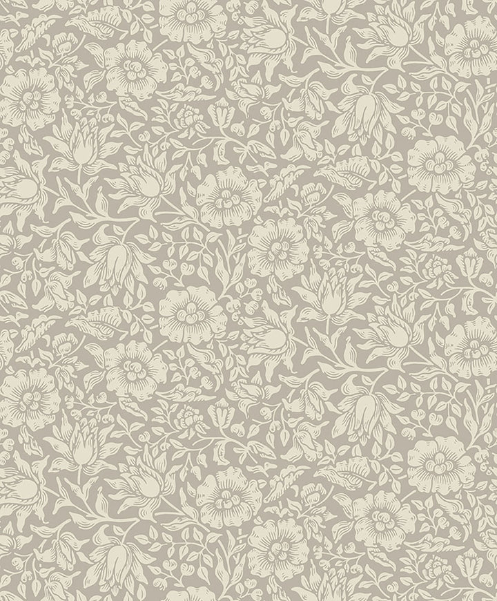 Mallow Grey Floral Vine Wallpaper by A-Street Prints Hidden Treasures Covers about 57.5 square feet 20.9-in by 33-ft long roll Unpasted 12.6 - Fabric Carolina -