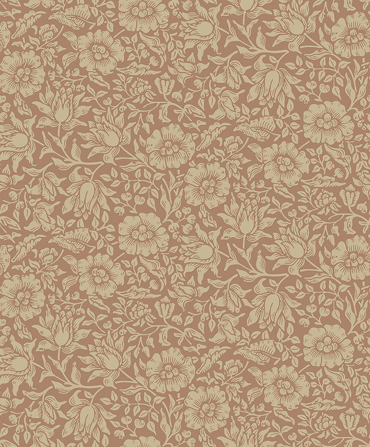 Mallow Rose Floral Vine Wallpaper by A-Street Prints Hidden Treasures Covers about 57.5 square feet 20.9-in by 33-ft long roll Unpasted 12.6 - Fabric Carolina -