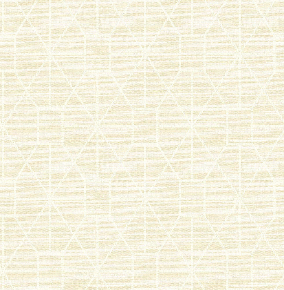 Stevenson Cream Trellis Wallpaper by Advantage Curio Covers about 56.4 square feet 20.5-in by 33-ft long roll Unpasted 10.4 - Fabric Carolina -