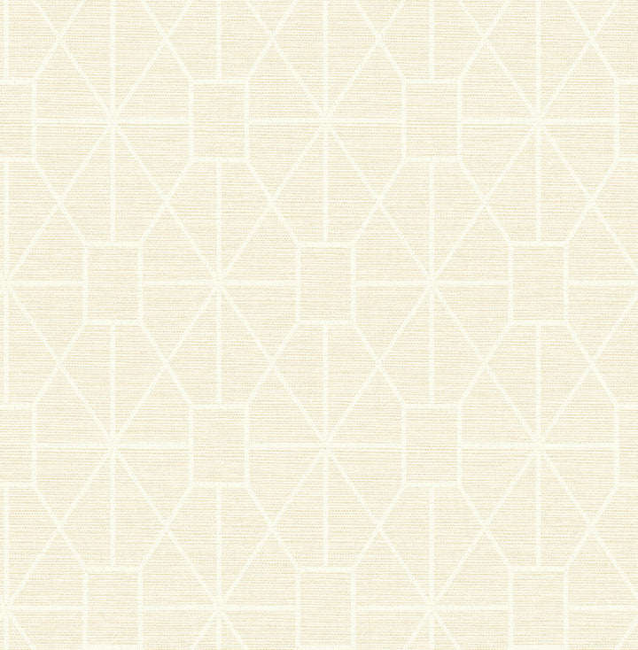 Stevenson Cream Trellis Wallpaper by Advantage Curio Covers about 56.4 square feet 20.5-in by 33-ft long roll Unpasted 10.4 - Fabric Carolina -