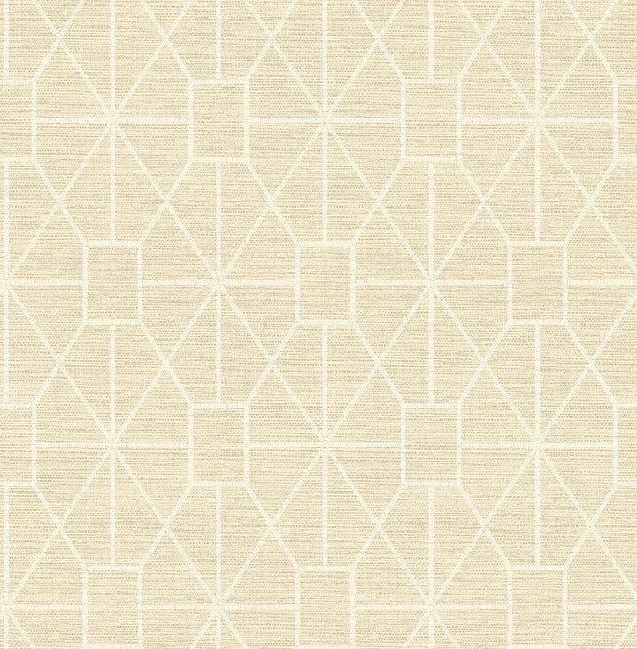 Stevenson Natural Trellis Wallpaper by Advantage Curio Covers about 56.4 square feet 20.5-in by 33-ft long roll Unpasted 10.4 - Fabric Carolina -