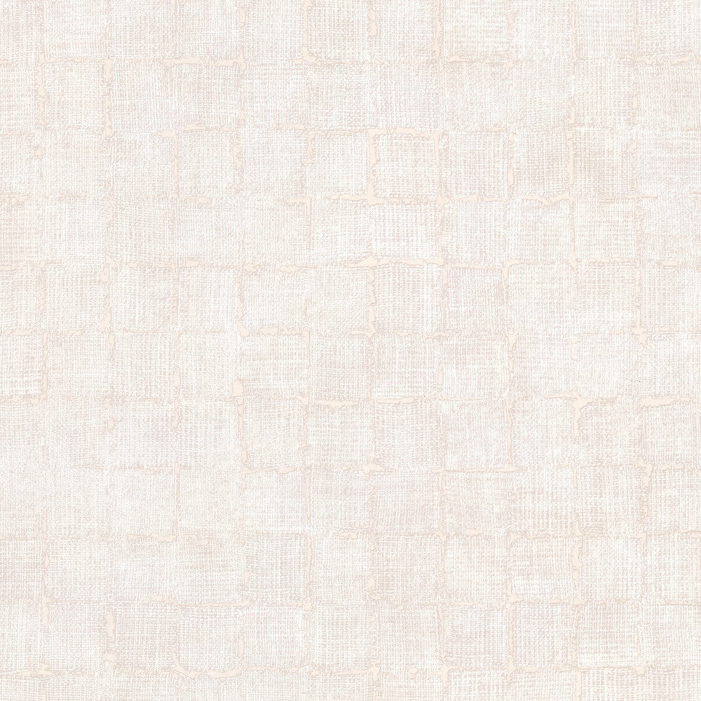 Blocks Cream Checkered Wallpaper by Fine Decor Curio Covers about 56.4 square feet Great Britain Unpasted 10.4-in repeat, drop match 20.5-in by 33-ft long roll - Fabric Carolina -