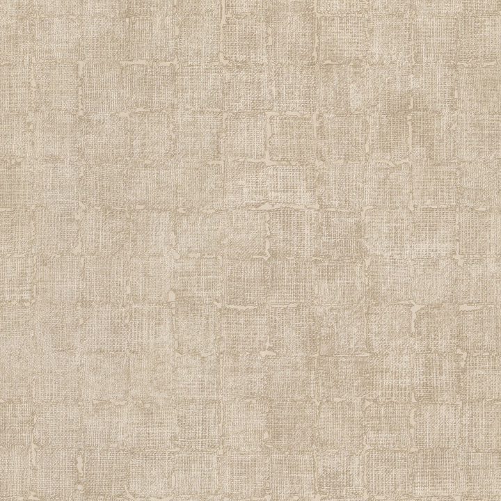 Blocks Beige Checkered Wallpaper by Fine Decor Curio Covers about 56.4 square feet Great Britain Unpasted 10.4-in repeat, drop match 20.5-in by 33-ft long roll - Fabric Carolina -