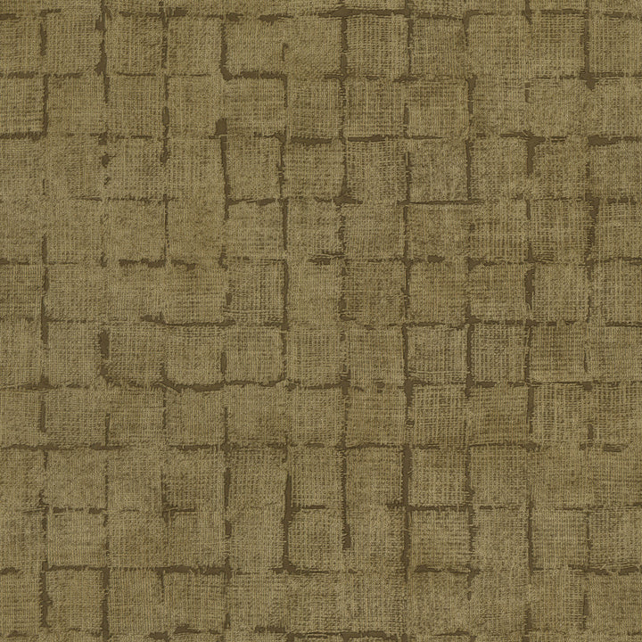 Blocks Chestnut Checkered Wallpaper by Fine Decor Curio Covers about 56.4 square feet Great Britain Unpasted 10.4-in repeat, drop match 20.5-in by 33-ft long roll - Fabric Carolina -