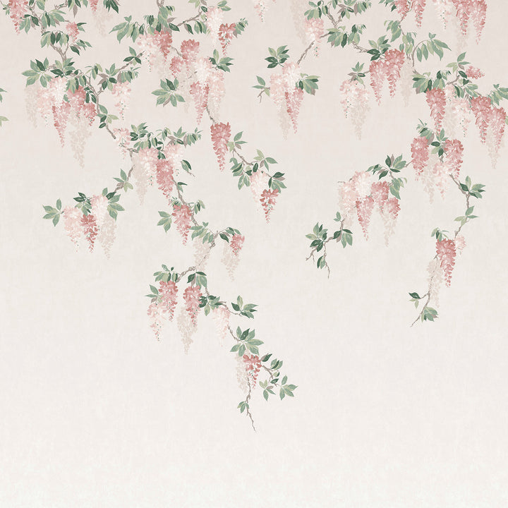 Wisteria Blush Wall Mural by Advantage Westbury Forest 19.6-in by 9.8-ft long roll Washable and strippable Unpasted 0 - Fabric Carolina -