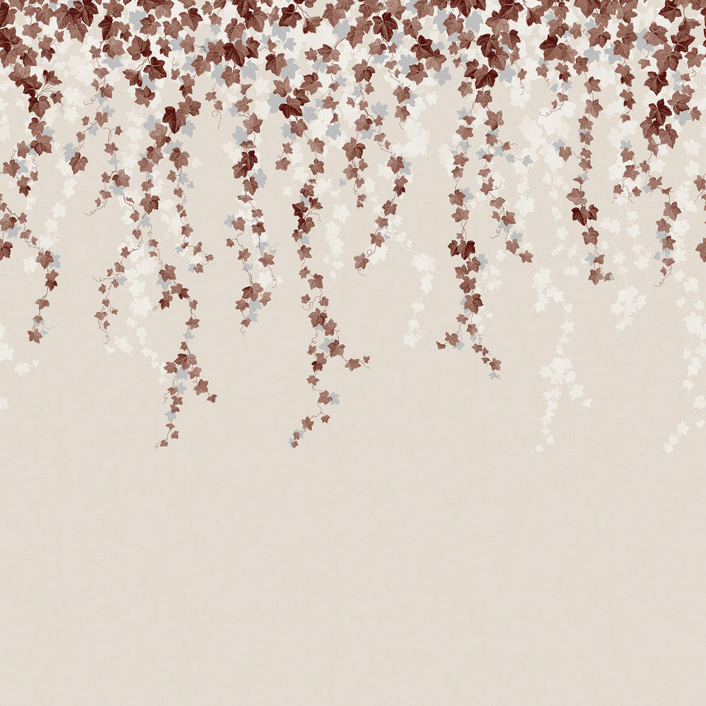 Trailing Ivy Brown Wall Mural by Advantage Westbury Forest 19.6-in by 9.8-ft long roll Washable and strippable Unpasted 0 - Fabric Carolina -