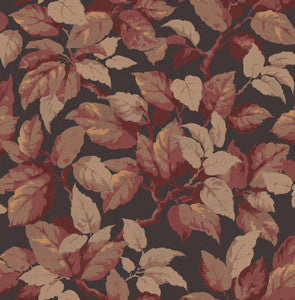 Canopy Burgundy Leaf Wallpaper by Advantage