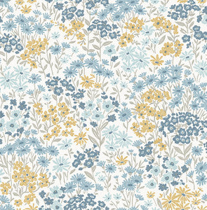 Ditsy Light Blue Daisies Wallpaper by Advantage