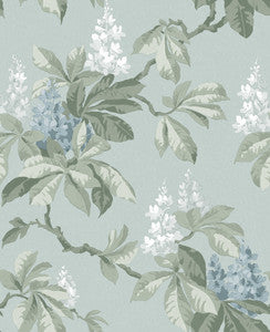 Chestnut Blue Floral Wallpaper by Advantage