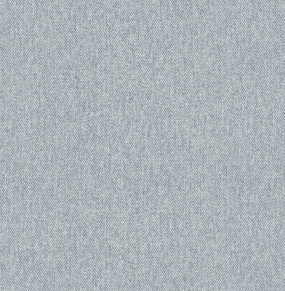 Herringbone Blue Tweed Wallpaper by Advantage Westbury Forest Covers about 56.4 square feet 20.5-in by 33-ft long roll Unpasted 20.9 - Fabric Carolina -