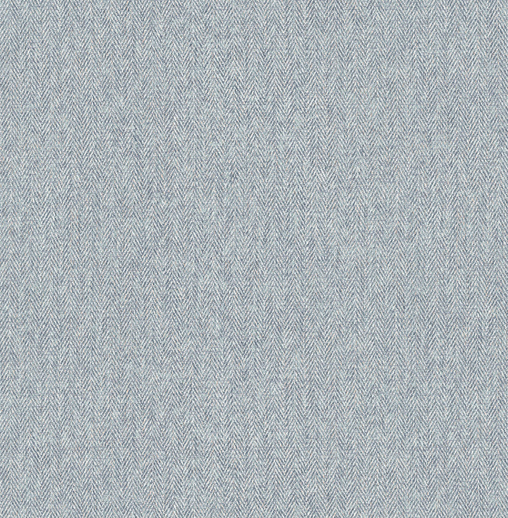 Herringbone Blue Tweed Wallpaper by Advantage Westbury Forest Covers about 56.4 square feet 20.5-in by 33-ft long roll Unpasted 20.9 - Fabric Carolina -