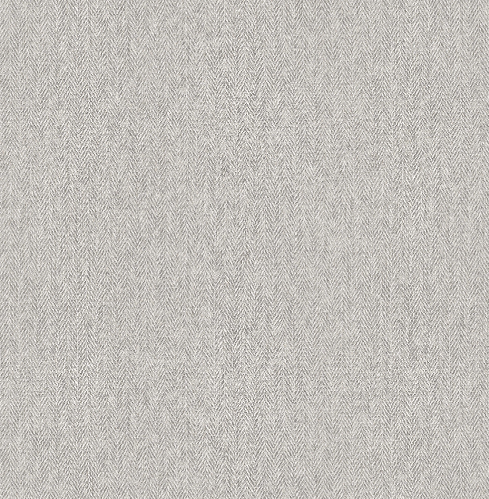 Herringbone Grey Tweed Wallpaper by Advantage Westbury Forest Covers about 56.4 square feet 20.5-in by 33-ft long roll Unpasted 20.9 - Fabric Carolina -