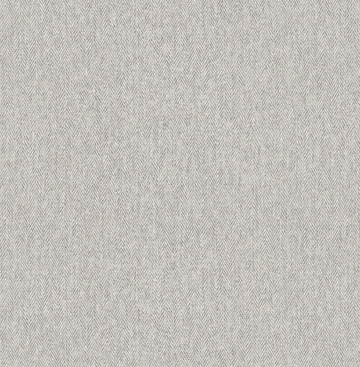 Herringbone Grey Tweed Wallpaper by Advantage Westbury Forest Covers about 56.4 square feet 20.5-in by 33-ft long roll Unpasted 20.9 - Fabric Carolina -