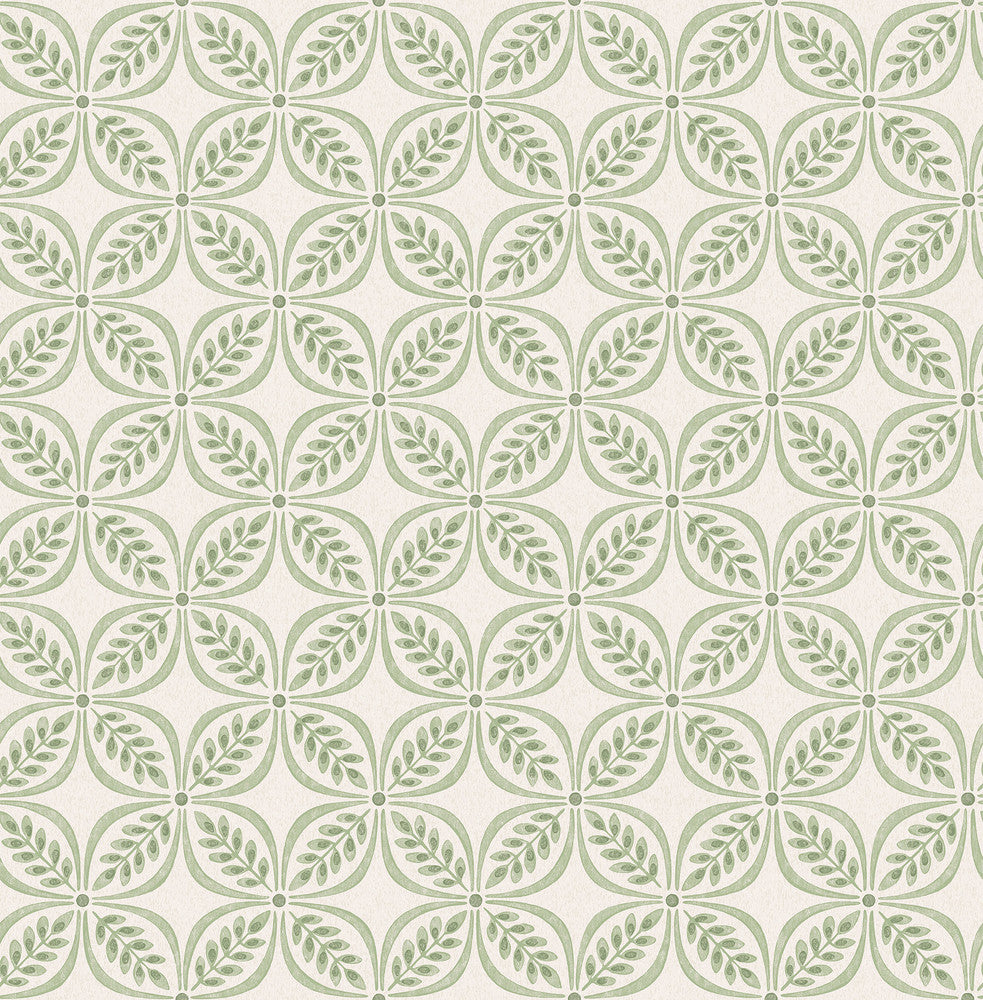 Morgrove Green Trellis Wallpaper by Advantage Westbury Forest Covers about 56.4 square feet 20.5-in by 33-ft long roll Unpasted 20.9 - Fabric Carolina -